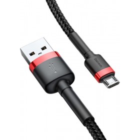 Baseus Cafule Braided USB 2.0 to micro USB Cable Μαύρο 3m (CAMKLF-H91) Baseus Cafule Braided USB 2.0 to micro USB Cable Μαύρο 3m (CAMKLF-H91)
