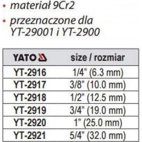 Yato Κουκουνάρα Βιδολόγου 1" YT-2920