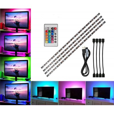 Αδιάβροχη Ταινία LED RGB 4x50cm με Τηλεχειριστήριο SMD5050 USB (5V)Κωδικός: PM62 