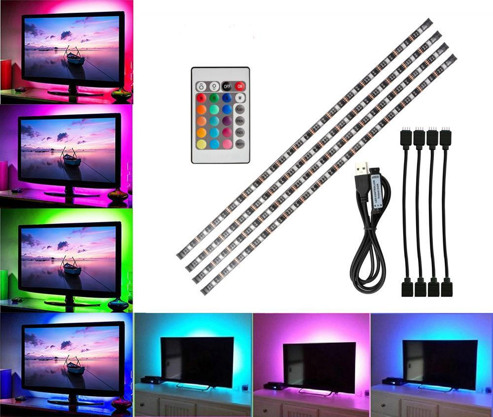 Αδιάβροχη Ταινία LED RGB 4x50cm με Τηλεχειριστήριο SMD5050 USB (5V)Κωδικός: PM62 