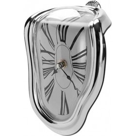 Επιτραπέζιο Ρολόι Melting Time Clock Silver 22810 Επιτραπέζιο Ρολόι Melting Time Clock Silver 22810