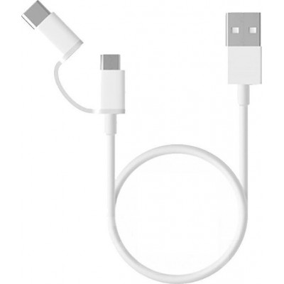 Xiaomi Regular USB to Type-C / micro USB Cable Λευκό 0.3m