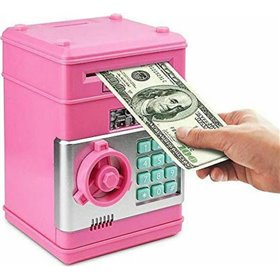Κουμπαράς Πλαστικός Ηλεκτρονικό Χρηματοκιβώτιο Ροζ Κουμπαράς Πλαστικός Ηλεκτρονικό Χρηματοκιβώτιο Ροζ