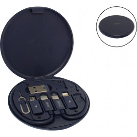 Remax Regular Τype C to USB-A/Lightning / Type-C / micro USB Cable Μπλε 0.29m (RC-190 FY)