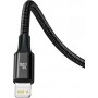 Baseus Braided USB-C to Lightning / Type-C / micro USB Cable Μαύρο 1.5m (CAMLT-SC01)