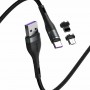 Baseus Braided / Magnetic USB to Lightning / Type-C / micro USB Cable Μαύρο 1m (CA1T3-BG1)