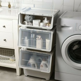 Πλαστικό Κουτί Αποθήκευσης με Καπάκι Λευκό 3τμχΚωδικός: CLN-0022 