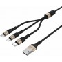 Havit Regular USB to Lightning / Type-C / micro USB Cable Μαύρο 1.2m (H691)