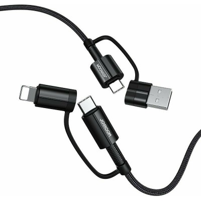 Joyroom Braided USB to Lightning / Type-C Cable Μαύρο 1.8m (S-1830G3)