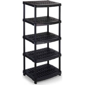 Ραφιέρα Πλαστική Μαύρη 93x45.3x188.5cm