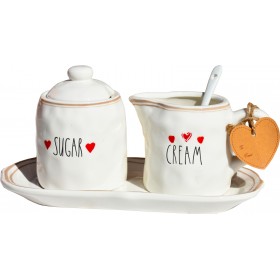 Σετ Γαλατιέρα & Ζαχαριέρα Σερβιρίσματος από Πορσελάνη σε Λευκό Χρώμα 2τμχ Σετ Γαλατιέρα & Ζαχαριέρα Σερβιρίσματος από Πορσελάνη σε Λευκό Χρώμα 2τμχ