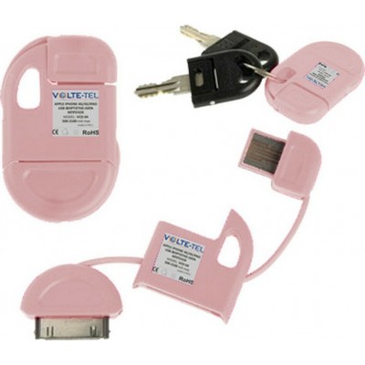 Volte-Tel Keychain USB to 30-Pin Cable Ροζ 0.1m (8094279)