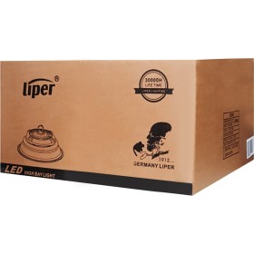 Στεγανό Εξωτερικό Φωτιστικό Οροφής Liper Μαύρο 150W 14500lmn 6500K IP65 Φ34 Μαύρος LPHB-150D01