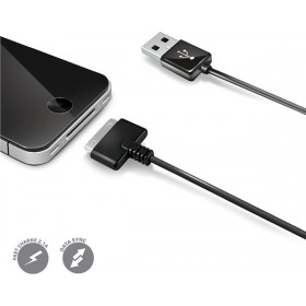 Celly USB to 30-Pin Cable Μαύρο 1m (USBIP4B) Celly USB to 30-Pin Cable Μαύρο 1m (USBIP4B)