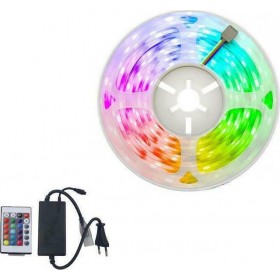Ταινία LED RGB 10m με Τροφοδοτικό και Τηλεχειριστήριο SMD2835 12V GlobalExpressΚωδικός: 55340 