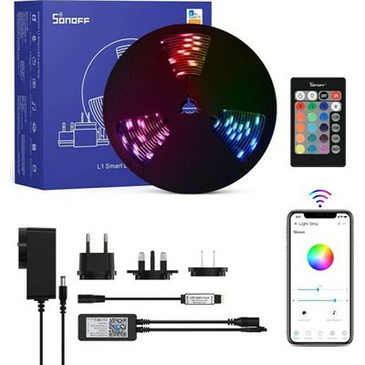 Ταινία LED RGB 5m με Τηλεχειριστήριο 12V L1 Lite Sonoff