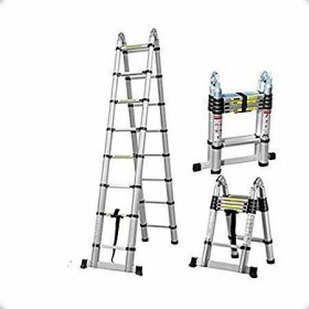 Τηλεσκοπική Σκάλα Αλουμινίου Αναδιπλούμενη 12 Σκαλιών Τηλεσκοπική Σκάλα Αλουμινίου Αναδιπλούμενη 12 Σκαλιών