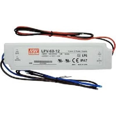 Τροφοδοτικό LED LPV-60-12 12V 60W IP67 01.125.0058 Mean Well