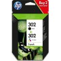 HP 302 Black/Tri-colour 2-pack (X4D37AE)