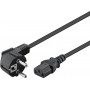 Goobay Schuko male - IEC C13 female Cable 3m Μαύρο (95142)