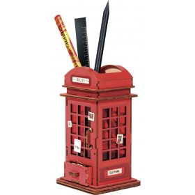 Retro Μολυβοθήκη Τηλεφωνικός Θάλαμος DIY Retro Μολυβοθήκη Τηλεφωνικός Θάλαμος DIY