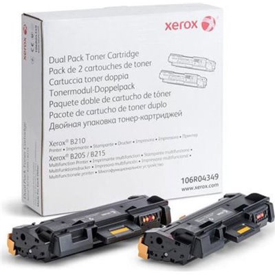 Xerox B205 Dual Pack Black Toner (106R04349)