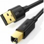 Ugreen USB 2.0 Cable USB-A male - USB-B male Μαύρο 3m (10351)