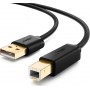 Ugreen USB 2.0 Cable USB-A male - USB-B male Μαύρο 3m (10351)