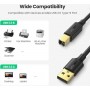 Ugreen USB 2.0 Cable USB-A male - USB-B male Μαύρο 3m (10351)