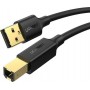 Ugreen USB 2.0 Cable USB-A male - USB-B male Μαύρο 3m (10351)