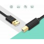 Ugreen USB 2.0 Cable USB-A male - USB-B male Μαύρο 3m (10351)