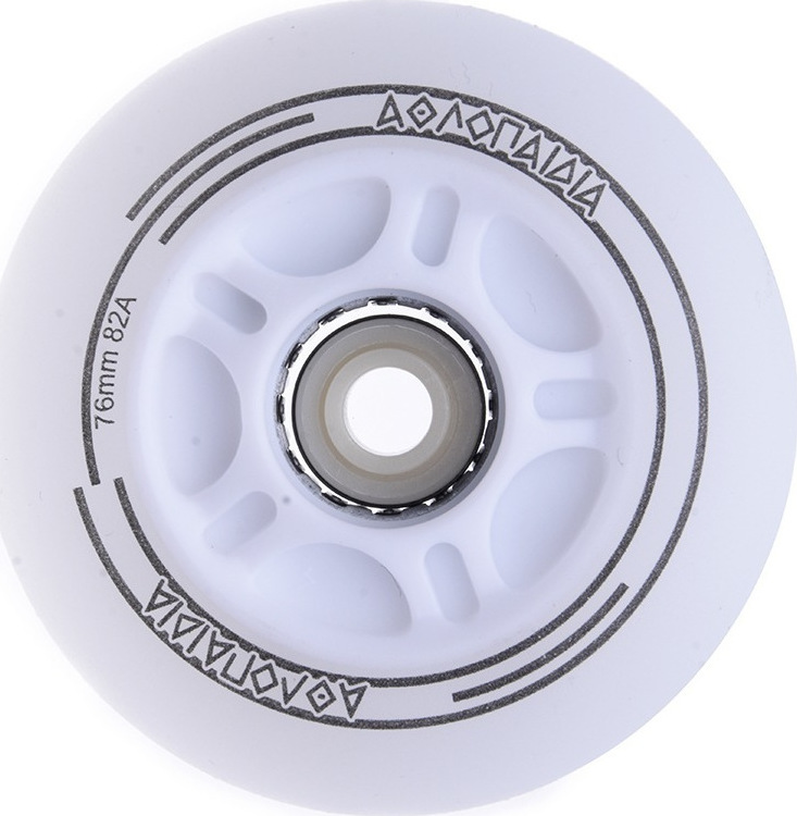 Αθλοπαιδιά 02.10410/76/WH Ροδάκια 76χιλ. Φωτιζόμενα Λευκά (4τμχ)