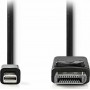 Nedis Cable mini DisplayPort male - DisplayPort male 2m Μαύρο (CCGT37400BK20)