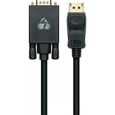 Powertech Cable DisplayPort male - VGA male 1.8m Μαύρο (CAB-DP056)