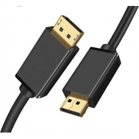 Powertech Cable DisplayPort male - DisplayPort male 5m Μαύρο (CAB-DP042)