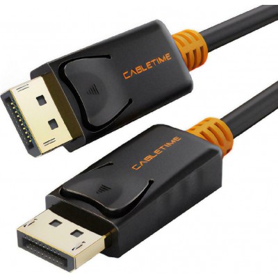 Cabletime Cable DisplayPort male - DisplayPort male 4k/60Hz 3m Μαύρο
