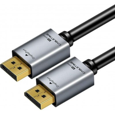 Cabletime Cable DisplayPort male - DisplayPort male 4K/60Hz Premium 1m Μαύρο