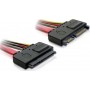 DeLock 22-Pin SATA III male - 22-Pin SATA III female Cable 0.2m Πολύχρωμο (84362)