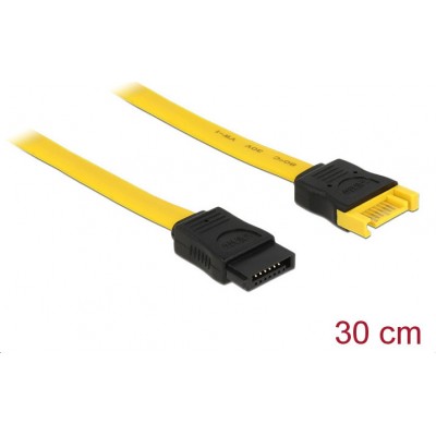 DeLock 7-Pin SATA III - 7-Pin SATA III female Cable 0.3m Κίτρινο (82855)