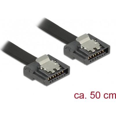 DeLock 7-Pin SATA III - 7-Pin SATA III Cable 0.50m Μαύρο (83841)