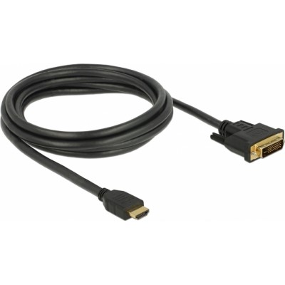 DeLock Cable DVI-D male - HDMI male 2m Μαύρο (85654)