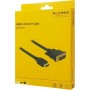 DeLock Cable DVI-D male - HDMI male 2m Μαύρο (85654)