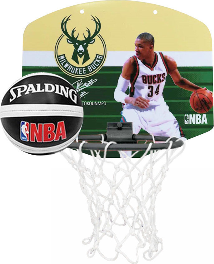 Spalding NBA Micro-Mini Milwaukee Bucks Giannis Antetokounmpo Μπασκέτα με ΤαμπλόΚωδικός: 77-669Z1 