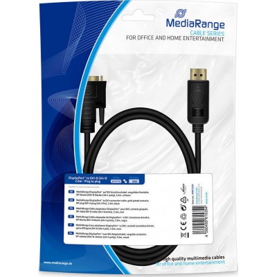 MediaRange Cable DVI-D male - DisplayPort male 2m (MRCS199)