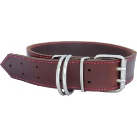 Δερμάτινο Περιλαίμιο από Λαδοβακέττα με Φωσφορική Ραφή Καφέ 41cm x 2.0cm x 0.5cm Δερμάτινο Περιλαίμιο από Λαδοβακέττα με Φωσφορική Ραφή Καφέ 41cm x 2.0cm x 0.5cm