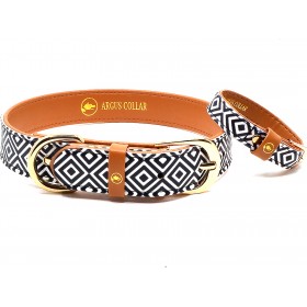 "ArgusCollar The ""BW Squary"" Κολάρο Σκύλου & Βραχιόλι Medium" ArgusCollar The "BW Squary" Κολάρο Σκύλου & Βραχιόλι Medium