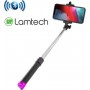 Lamtech Selfie Stick με Bluetooth Ροζ