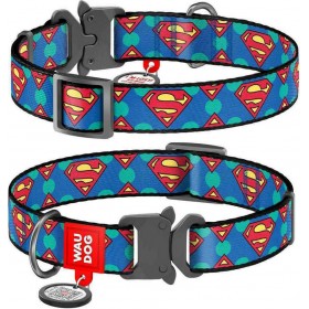 WauDog Superman Logo Περιλαίμιο Σκύλου με Smart ID 25mm x 31-49cm