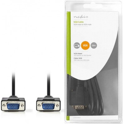 Nedis Cable VGA male - VGA male 2m (CCGB59000BK20)