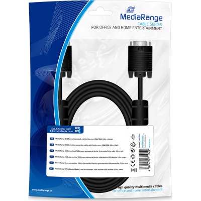 MediaRange Cable SVGA male - SVGA male 3m (MRCS114)